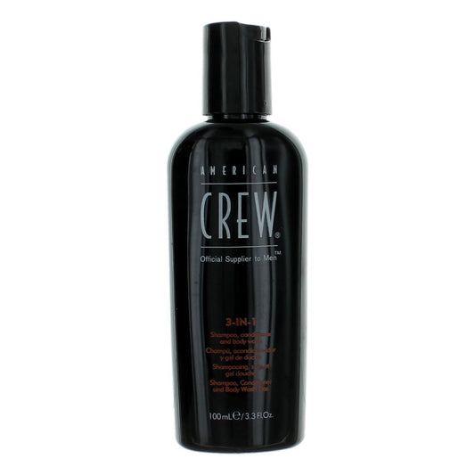 American Crew 3-In-1 by American Crew, 3.3oz Shampoo, Conditioner, and Body Wash